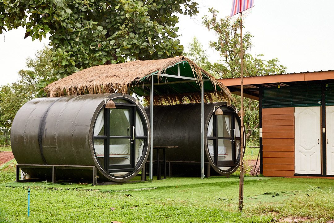 The capsule rooms at The Farm